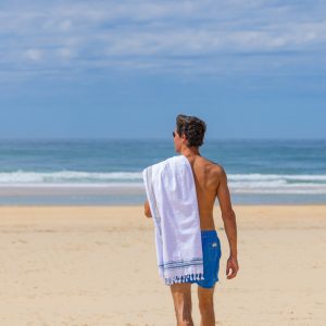 Kikoy strandlaken hamamdoek met badstof Seychellen 123hamamdoek
