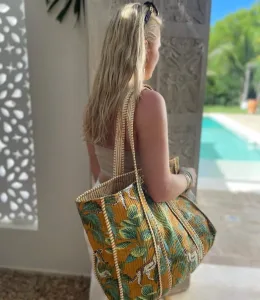 strandtas jungle oker