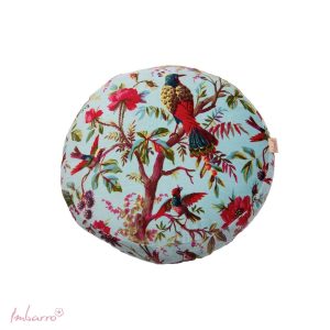 Kussen rond turquoise